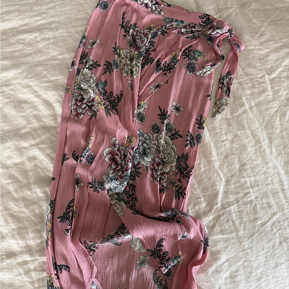 Floral wrap skirt